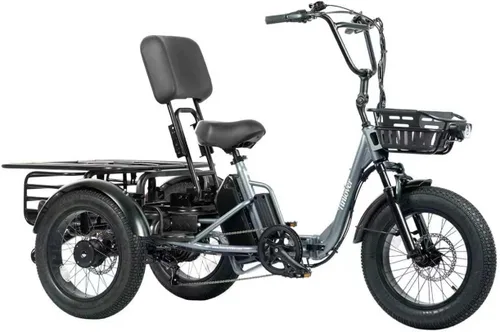 Miniatura 12 de Folding Electric Tricycle for Adults 2 Seater, 20MPH 100 Miles 4" Wide Fat Tire Electric Trike, 3 Wheel Electric Bike 1200W, 48V 20AH Battery
