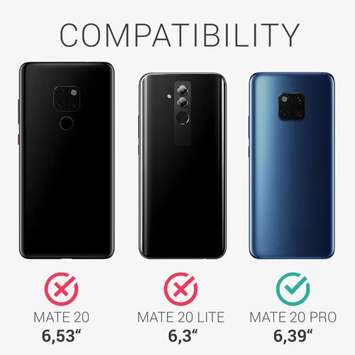 Miniatura 5 de kwmobile Funda compatible con Huawei Mate 20 Pro - Funda de silicona TPU con acabado suave - Negro mate