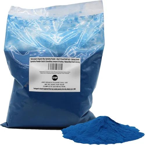Miniatura 8 de Naturejam Polvo de espirulina azul orgánico, 1 libra a granel, grado culinario prémium para batidos