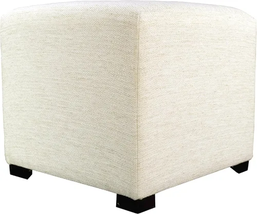 Miniatura 5 de MJL Furniture Designs Merton Collection - Otomana moderna tapizada de tela, con reposapiés de 4 botones, serie Dawson, Brindle