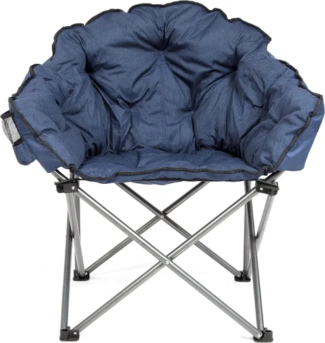 Miniatura 3 de MacSports C932S-130, Silla de Club al Aire Libre con Cojín Acolchado Azul, Plegable para Patio y Lounge