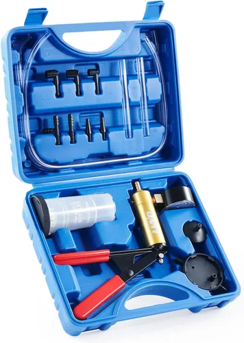 Orion Motor Tech Kit de purga de frenos con bomba de vacío manual y adaptadores, kit de purga de frenos para líquido de frenos y líquido de