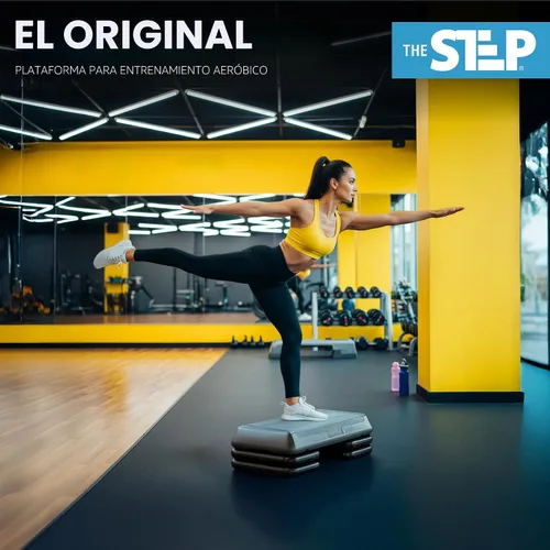 Miniatura 2 de Freestyle STEP Plataforma de escalón para ejercicio, Stepper de tamaño circuito para ejercicio en casa