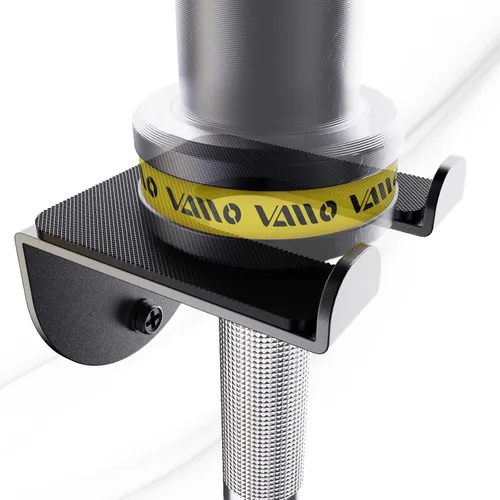 Miniatura 11 de VAIIO Colgador de Barra Olímpica Individual, Estante de Pared para Barra de Gimnasio en Garaje, Soporte de Barra Vertical, Recubierto en Polvo