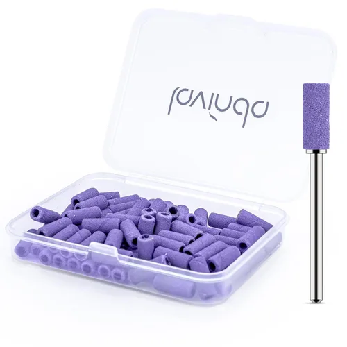 Miniatura 25 de Lavinda Brocas para taladro de uñas de 3/32 pulgadas de fácil remoción para bandas de lijado, mandril pequeño profesional de acero inoxidable de 3.1