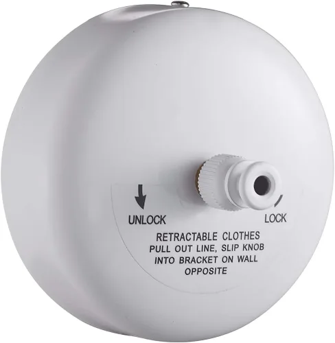 JOOM Tendedero retráctil de acero inoxidable resistente de 9 pies (máx), para colgar en el baño, lavandería, hoteles, acabado cromado, estilo Blanco