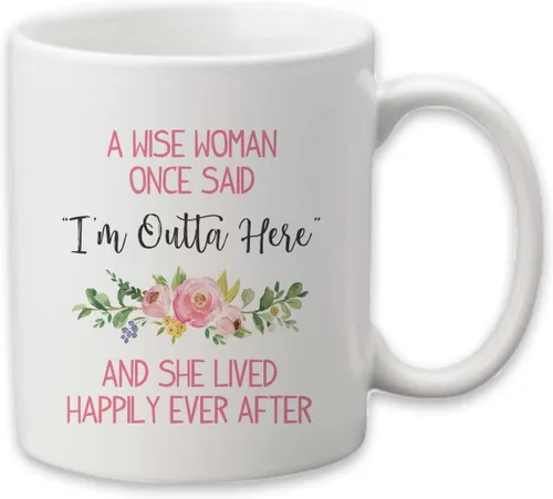 CANARY ROAD Taza de jubilación | Regalo de divorcio para mujeres | Regalo de jubilación para mujeres | Decoración de fiesta de jubilación |
