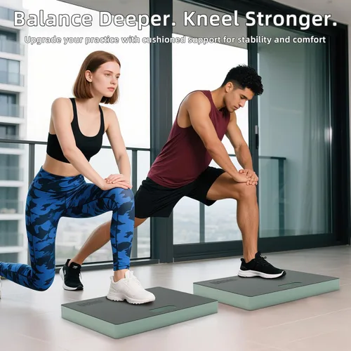 Miniatura 3 de Estera de yoga para rodillas, 3.8 cm de espesor, para push-ups de rodillas, soporte para plancha y rodillas/codos de yoga, proporciona amortiguación