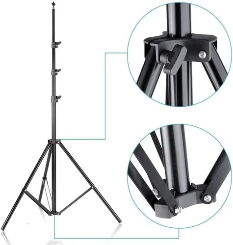 Miniatura 4 de HYJ-INC Sistema de soporte de fondo de fotografía ajustable de 10 pies x 8.5 pies, para estudio de fotografía y video, kit de soporte de fondo