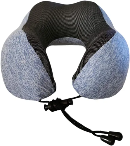 Miniatura 8 de Almohada cervical de viaje de espuma viscoelástica 100% pura para dormir Almohada de cuello de viaje portátil en forma de U Comodidad suave