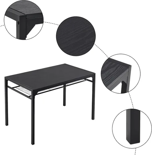 Miniatura 6 de Karl home Juego de mesa de comedor de 4 piezas para 4, juego de sillas de mesa de cocina modernas para espacios pequeños, apartamento, estante