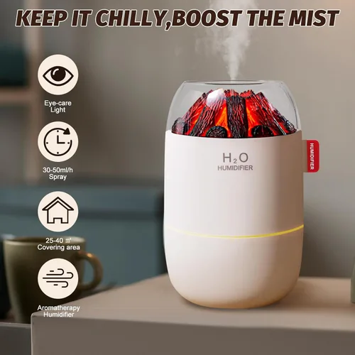 Miniatura 2 de Mini humidificador portátil para escritorio, dormitorio, planta de interior, 9.5 fl oz humidificador para oficina habitación pequeña, alimentado por