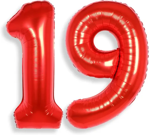 Miniatura 30 de AULE Globos de helio con letra roja S, de 40 pulgadas, grandes, gigantes, de lámina de mylar, rojos, para decoraciones de cumpleaños, aniversarios