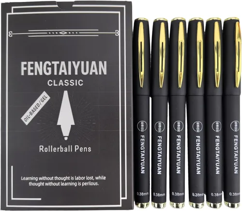 Miniatura 11 de Fengtaiyuan B07P18x6, bolígrafos de gel de tinta azul - agarre cómodo antideslizante, tinta azul, punta fina, 0.7mm, tinta de secado rápido, caja