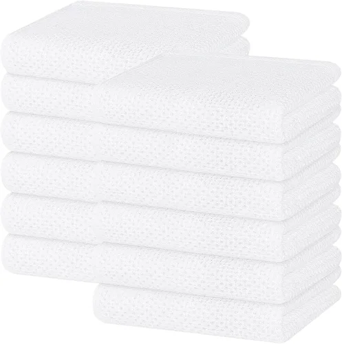 Miniatura 59 de Homaxy Paños de cocina de 100% algodón con tejido de gofre, ultra suaves, absorbentes, de secado rápido, 12 x 12 pulgadas, paquete de 6, amarillo