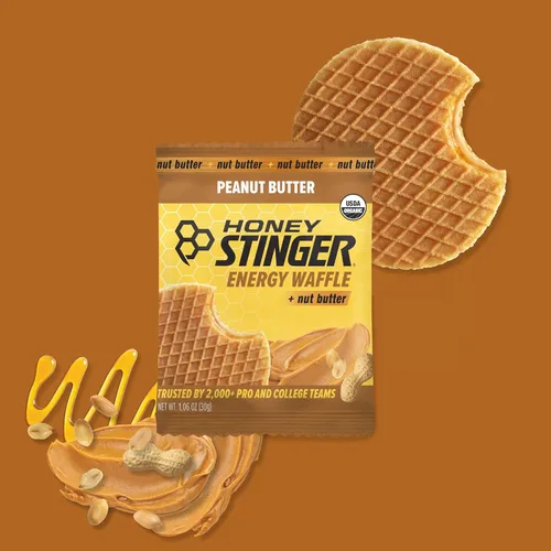 Miniatura 3 de Honey Stinger Gofre de Mantequilla de Maní Orgánica, Stroopwafel Energético para Ejercicio, Resistencia y Rendimiento, Nutrición Deportiva
