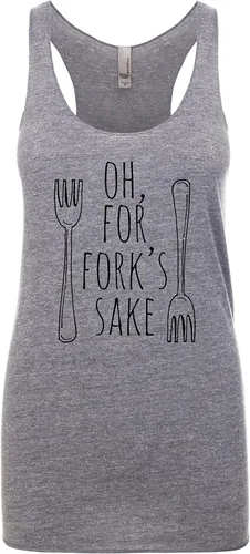 Miniatura 8 de Women's Graphic Racerback Tank Top, Gift for Her, Shirts with Sayings, Yoga Tee, Food