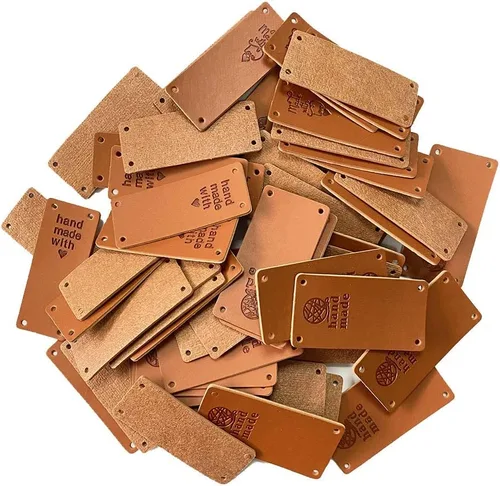 Miniatura 4 de Juland Etiqueta de piel sintética hecha a mano, adorno de etiqueta en relieve, accesorios de bricolaje para jeans, bolsas, zapatos, sombrero, 60