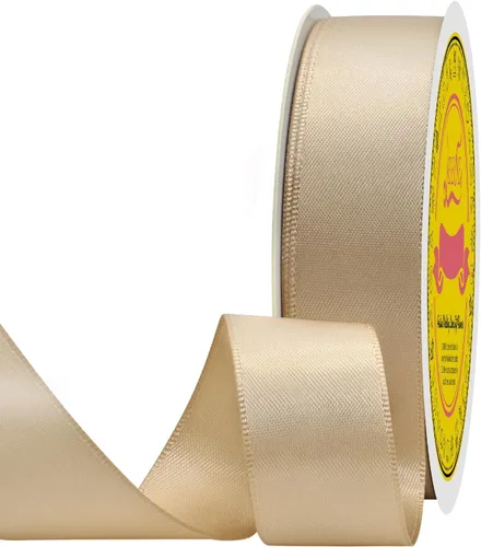 Miniatura 159 de Cinta de satén blanca antigua de doble cara de 1-1/2 pulgadas x 50 yardas, cinta de poliéster para envolver regalos, día de San Valentín, bodas