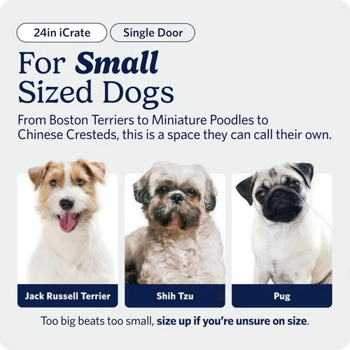 Miniatura 2 de MidWest Homes for Pets Jaula plegable para perros iCrate de una sola puerta rosa de moda de 24 pulgadas, seguridad mejorada, incluye bandeja a