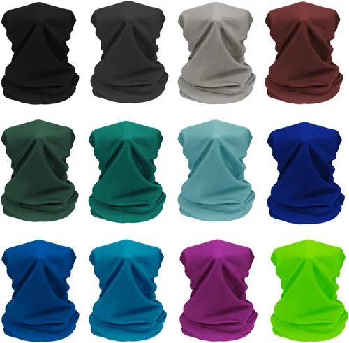 12 polainas refrescantes para el cuello para hombres y mujeres, transpirables, protección solar, bandanas para el cuello