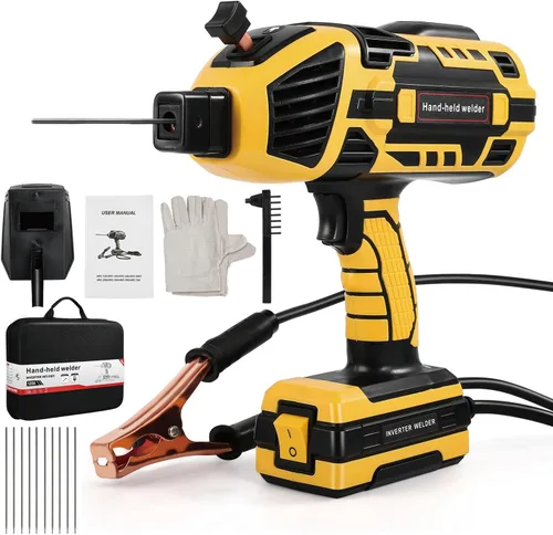 Miniatura 8 de Máquina de soldadura portátil, máquina soldadora de mano de 110 V con inversor IGBT 6 ajuste de corriente variable 20-120 amperios Salida de Verde
