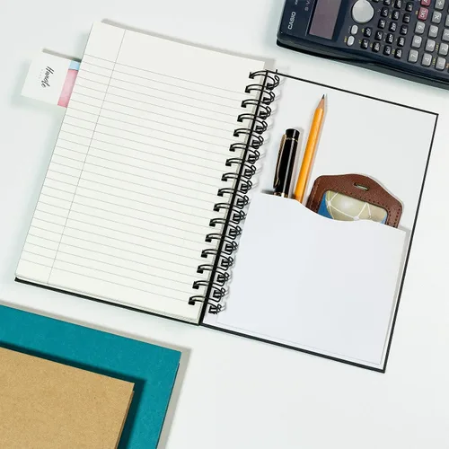 Miniatura 6 de 3 paquetes de cuadernos en espiral, diario a rayas en espiral con tapa dura, 8.5 x 11 pulgadas, 240 páginas, papel de 3.53 oz/m², cuadernos