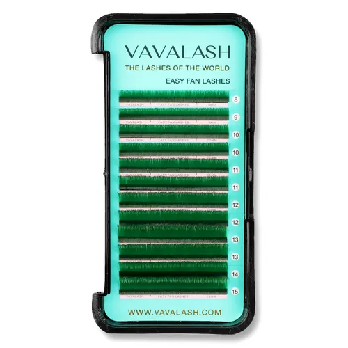 Miniatura 15 de VAVALASH Extensiones de pestañas postizas en abanico con forma de espigas, bandeja mixta de 0.315-0.591 in, rizo C, 0.003 in, negro mate