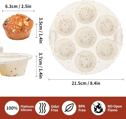 Miniatura 2 de GOKCEN's Moldes de silicona para minisuflés de huevo [Paquete de 2] Accesorios para Instant Pot - Se adapta a olla a presión Instant Pot de 4.7