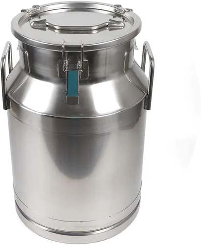 Miniatura 8 de LOYALHEARTDY Lata de leche de 10L/2.64 galones, latas de transporte de leche de acero inoxidable, cubo de vino, jarra, jarra de aceite, barril