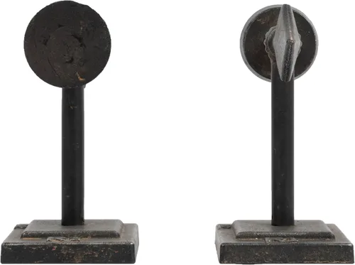 Miniatura 5 de Creative Co-Op Sujetalibros de hierro fundido en forma de flecha de bronce (juego de 2 piezas)