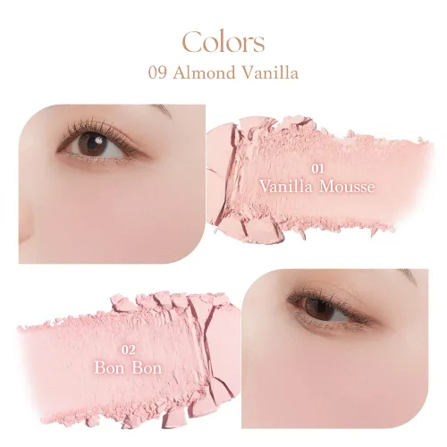 Miniatura 4 de Dasique Blending Mood Cheek #09 Almond Vanilla 4 tonos mezclables en polvo suave y ligero Vegano Blush 09 Vainilla de almendra