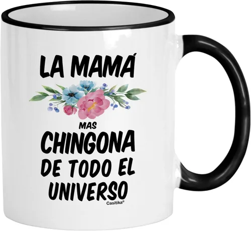 Casitika Taza Chingona. Regalos para mamá mexicana. Taza de café La Mama Mas Chingona De Todo El Universo. Regalos para Mama De Cumpleaños. (mango