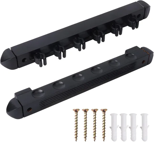 Miniatura 17 de GSE Games & Sports Expert 2-Piece 6/8/12 Billiard Pool Cue Rack Wall Mounted Holders, Billiard Cue Sticks Wall Rack Set