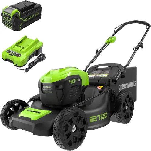 Miniatura 6 de Greenworks Cortacésped eléctrico inalámbrico sin escobillas de 40 V 21 pulgadas, recortadora de cuerdas, batería de 5.0Ah y cargador