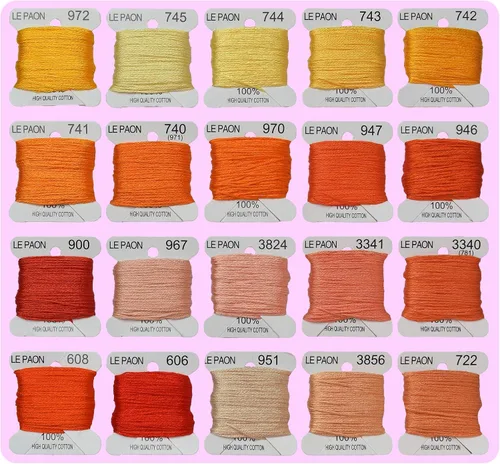 Miniatura 10 de Bobinas de hilo para bordar, hilos de punto de cruz, pulseras de la amistad, hilo dental para manualidades, 20 bobinas por paquete, hilo de bordar