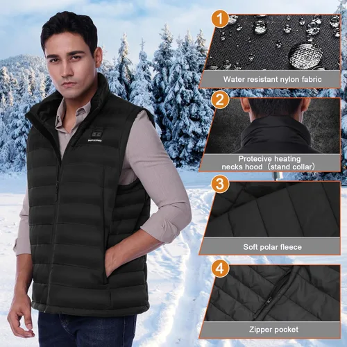 Miniatura 2 de Men's Heated Vest with Battery Pack Heated Hunting Vest, Winter Warming Heating Vest for HikingGolfing