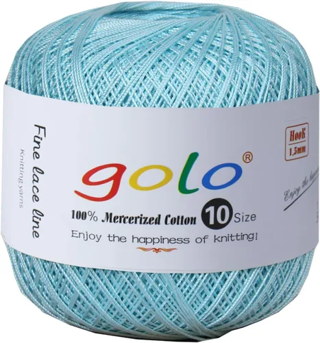 Miniatura 89 de Golo - 3 bolas de hilo de ganchillo tamaño 10, hilo de crochet para tejer a mano 102
