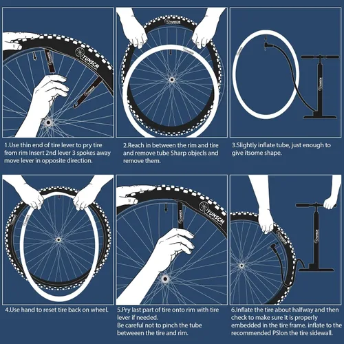 Miniatura 6 de YUNSCM 2 tubos de bicicleta eléctrica de 16 x 4.0 pulgadas, tubos interiores de válvula Schrader de 16 x 4.0 pulgadas, compatibles con tubos
