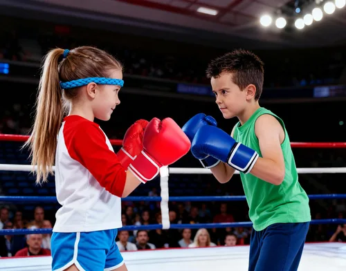 Miniatura 6 de Guantes de boxeo para niños y niñas, jóvenes de 4 a 10 años, guantes de entrenamiento para saco de boxeo, kickboxing, Muay Thai, color rojo