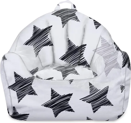 Miniatura 155 de Posh Beanbags - Sillón puff grande, 38 pulgadas, color azul rey sólido Nylon suave - Azul real
