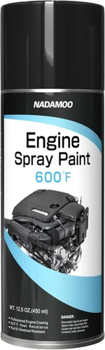 NADAMOO Pintura en Aerosol para Motor de Alta Temperatura - Resistente a Altas Temperaturas Hasta 600°F/315°C, Acabado Negro Mate para Bloques de