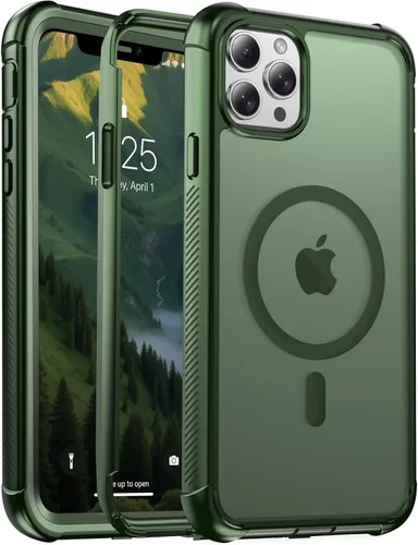Miniatura 50 de jaroco - Funda magnética compatible con MagSafe para iPhone 11 de 6.1 pulgadas; protección de grado militar contra caídas, de doble capa