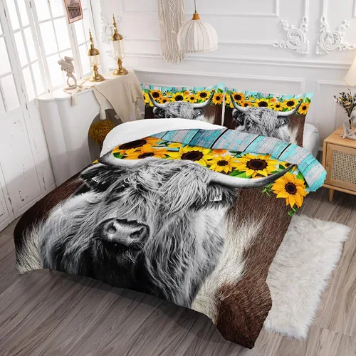 Miniatura 2 de Axolotl Juego de edredón de tigre individual para niños, juego de ropa de cama de animales salvajes para hombres, juego de edredón de mandala