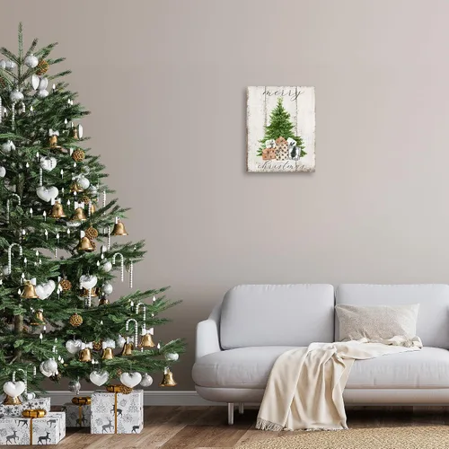 Miniatura 2 de Stupell Industries Árbol de Navidad rústico envejecido, diseñado por Deborah Brown, 16 x 20 pulgadas, arte de pared en lienzo Stupell Industries