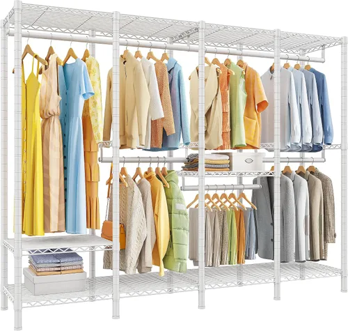 Miniatura 9 de Raybee Perchero de Ropa de Servicio Pesado Capacidad de Carga 795 LBS Percheros de Ropa Portátiles para Colgar Ropa Perchero Ajustable, 56" An x 16
