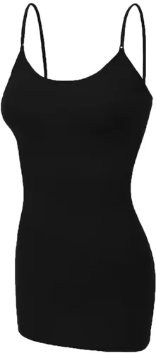 Miniatura 25 de Emmalise Camisola larga casual básica para mujer, con tirantes ajustables, top en capas
