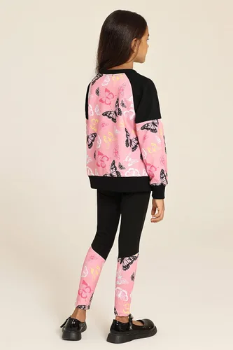 Miniatura 4 de Danna Belle Conjunto deportivo de 2 piezas con leggings para niñas, talla 5-12