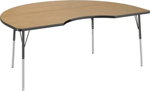 Miniatura 108 de FDP Clover Mesa de Actividades Escolar y de Oficina (48 x 48 pulgadas), patas estándar con deslizadores giratorios para entornos de asientos