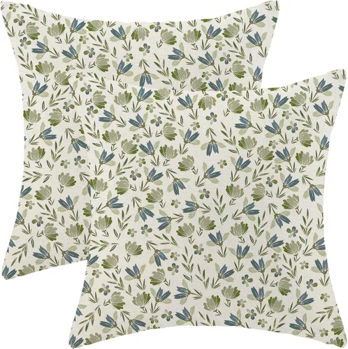 Miniatura 16 de Juego de 2 fundas de almohada decorativas para el 4 de julio, 16 x 16 pulgadas, diseño patriótico de estrellas azul marino del Día